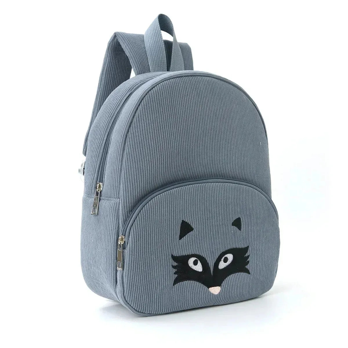 Personalized Name Toddler Backpack - Embroidered Cartoon Bear Corduroy Bag Large Capacity School Season Plush Backpack for Kids