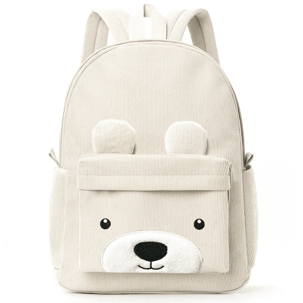 Customized Children's Backpack Primary School Bag Leisure Cute Bear Backpack Corduroy Large Capacity Backpacks
