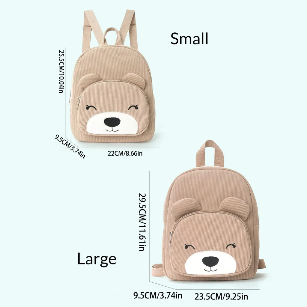 Custom Name Embroidered Kids' Cute Bear Backpack | Stylish Casual School Bag | Perfect Back-to-School Gift for Kids