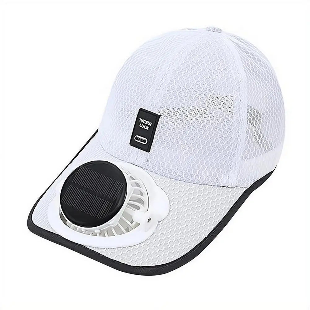 Summer Outdoor Men Women Baseball Hat With Solar USB Charging Fan Sun Block Baseball Hat Breathable UV Block Sunhats Fishing Hat