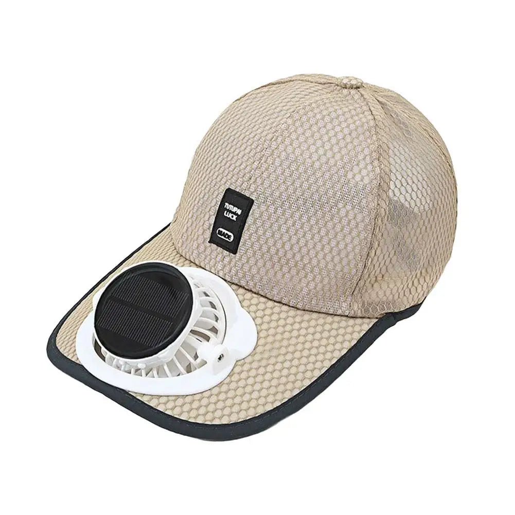 Summer Outdoor Men Women Baseball Hat With Solar USB Charging Fan Sun Block Baseball Hat Breathable UV Block Sunhats Fishing Hat