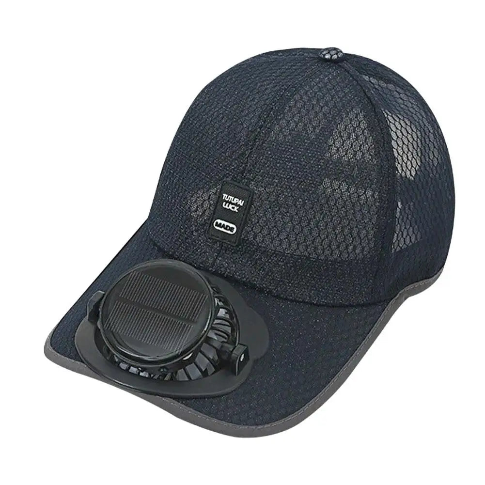 Summer Outdoor Men Women Baseball Hat With Solar USB Charging Fan Sun Block Baseball Hat Breathable UV Block Sunhats Fishing Hat